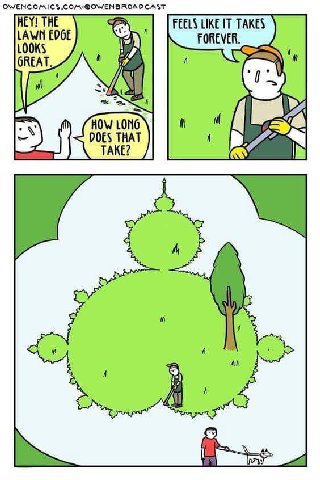 OWENCOMICS HEY! THE LAWN EDGE FEELS LIKE IT TAKES FOREVER. GREAT HOW LONG DOES THAT TAKE? is)