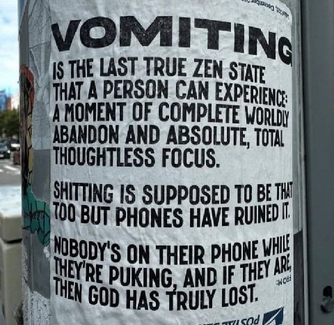 OMIT THE LAST TRUE ZEN THAT A PERSON CAN OF COMPLETE ABANDON AND ABSOLUTE THOUGHTLESS FOCUS. TOTAL SHITTING 1$ SUPPOSED ТО BETH PHONES HAVE NOBODY'S ON THEIR PHONE PUKING, AND IF THEN GOD HAS TRULY LO