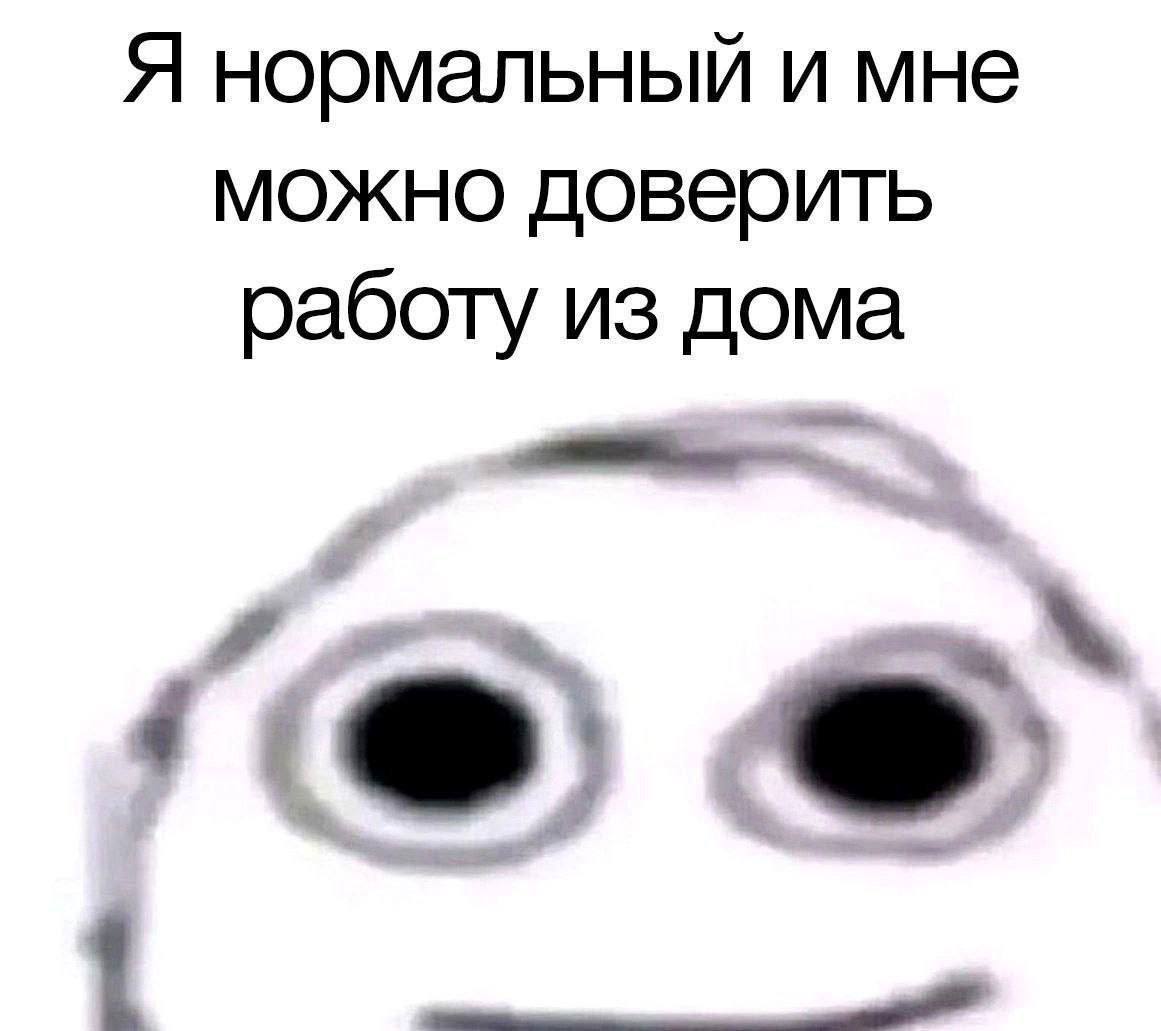 Я нормальный и мне можно доверить работу из дома