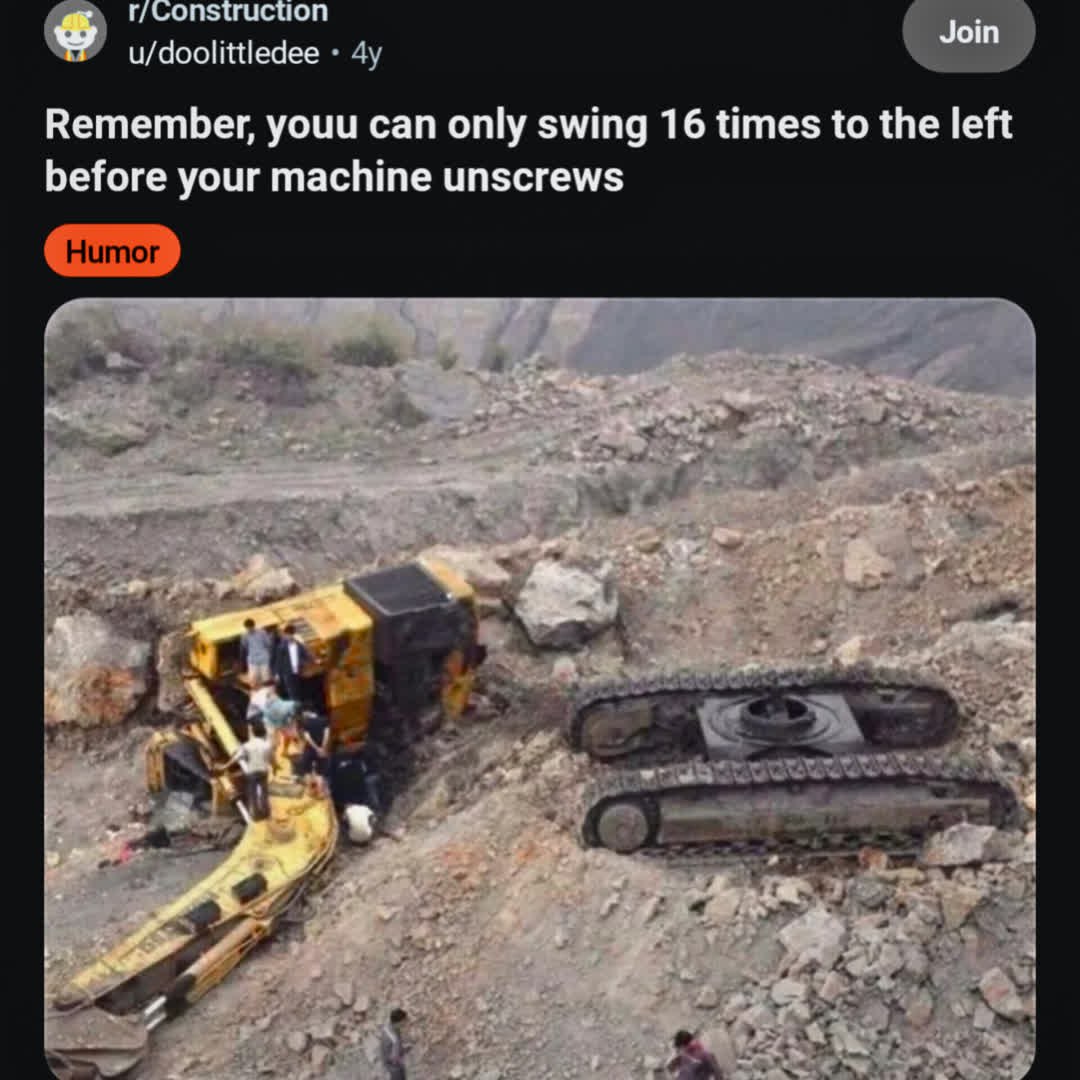 15 yon Join u/doolittledee Remember, youu can only swing 16 times to the left before your machine unscrews и