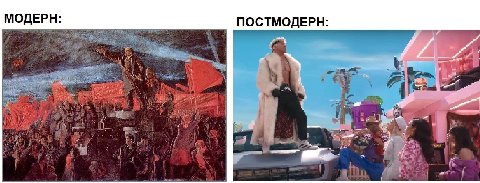 МОДЕРН: ПОСТМОДЕРН: