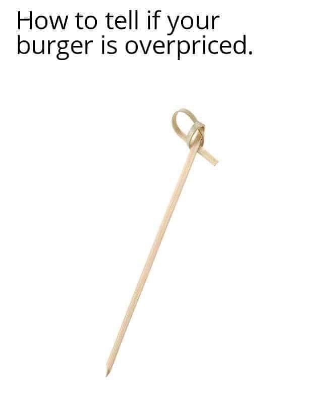 How to tell if your burger is overpriced.