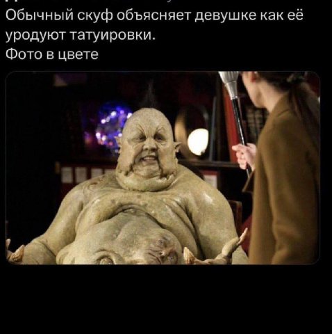 Обычный скуф объясняет девушке как её уродуют татуировки. Фото в цвете У