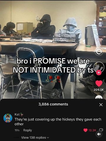 broi RROMISE we ITIMIDATED У А 209.5К 3,886 comments Kat just covering up the hickeys they gave each other Reply 13.3к View 138 replies