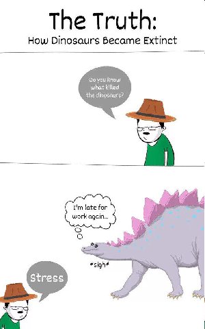 The Truth: How Dinosaurs Became Extinct you know what killed the dinosaurs? и late for work again... *sigh* a>