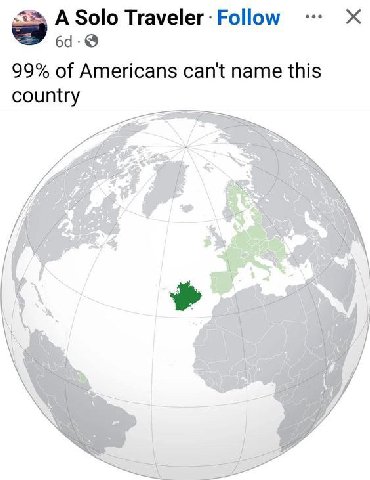 А Solo Traveler Follow 64. 99% of Americans can't name this country aS be a