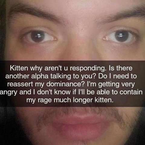 Kitten why aren't и responding. Is there another alpha talking to you? need to reassert my dominance? getting very angry and don't know if I'll be able to contain my rage much longer kitten.