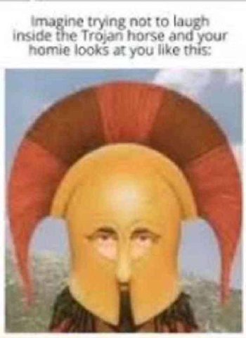 trying not to laugh inside the horse and your horme looks you like thes: