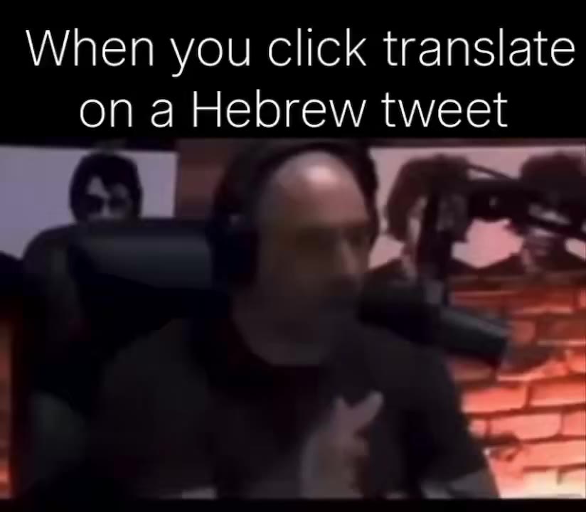 When you click translate on a Hebrew tweet