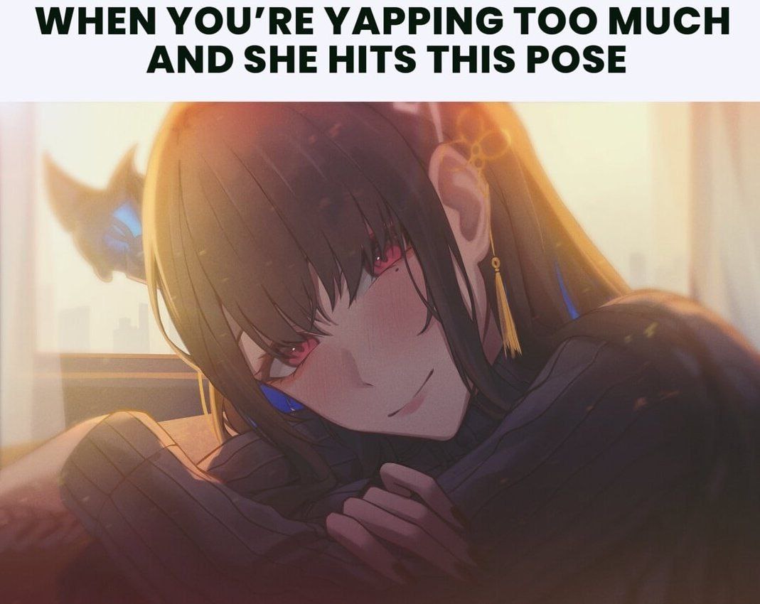 НЕМ YOU'RE YAPPING ТОО МОС AND SHE HITS THIS POSE