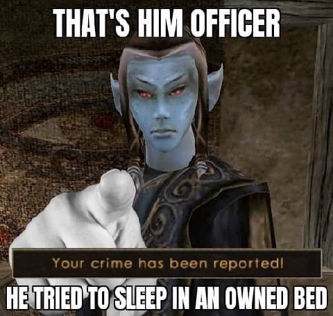 THAT'S НИМ OFFICER ant HE TRIED'TO SLEEP IN AN OWNED BED