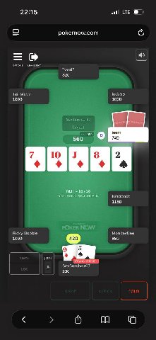 22:15 LTE pokernow.com 820 Тег. Миуу lods58 1000 1000 980 1еет sco МЕН 10/20 NEXT BLIND: 20/40 IN 02:04 tunaboat 1150 Ricky Bobbie MonkeyBce 1000 420 980 STRAIGHT FLUSH SexSurvivor67 330
