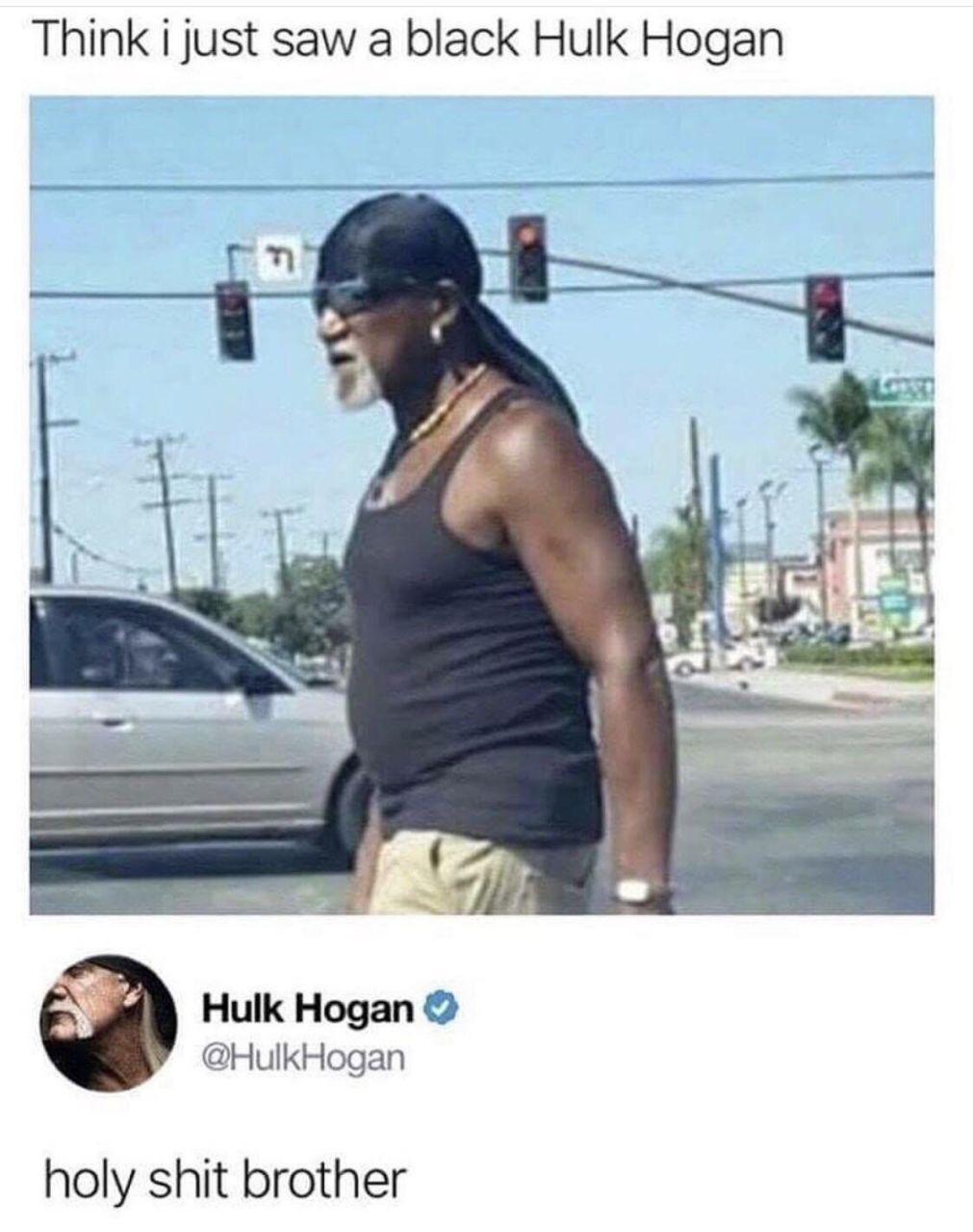 Think i just saw a black Hulk Hogan Ник Hogan @HulkHogan holy shit brother