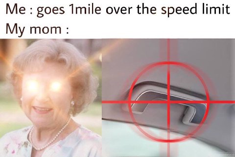 Me goes 1тйе over the speed limit My