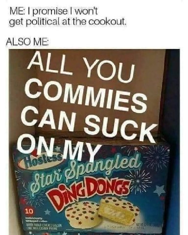 ME: promise won't get political at the cookout. ALSO ME:
