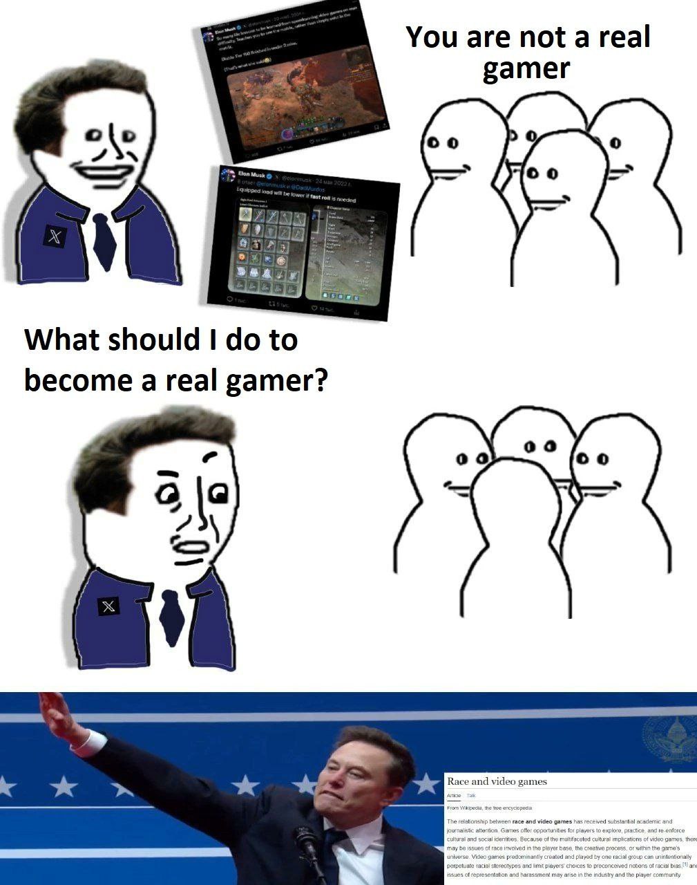 You are not а real gamer ole о What should to become a real gamer? о a