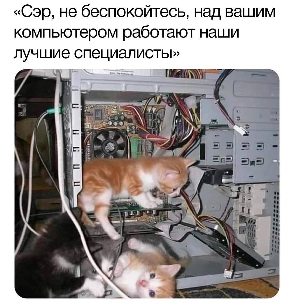«Сэр, не беспокойтесь, над вашим компьютером работают наши лучшие специалисты» 7 i Я Nes be A