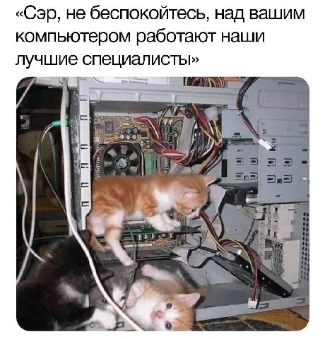 «Сэр, не беспокойтесь, над вашим компьютером работают наши лучшие специалисты» 7 i Я Nes be A