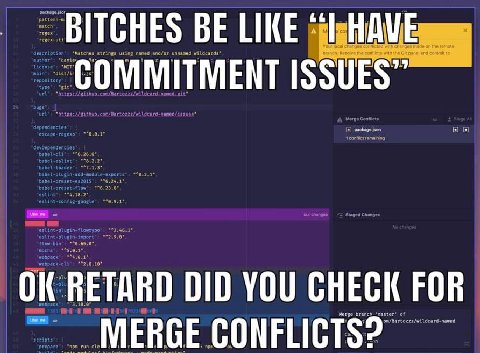 Dackage jsor [1 match regex regex-uti Your local changes conflicted with made on the remote escript strings using named and/or unnamed wildcards* branch, the conflicts with the Git panal end commit *t
