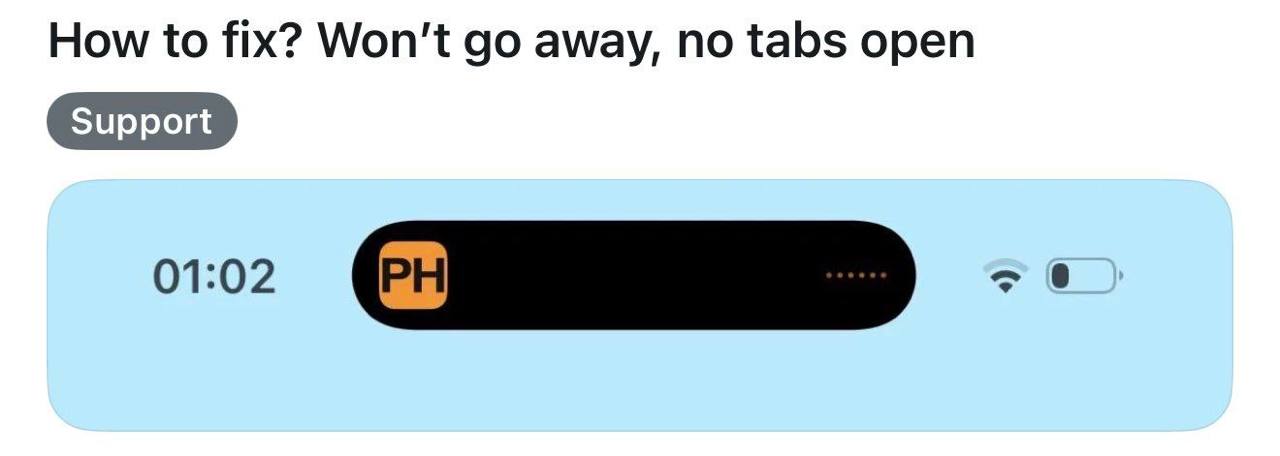 How to fix? Won't away, по tabs open