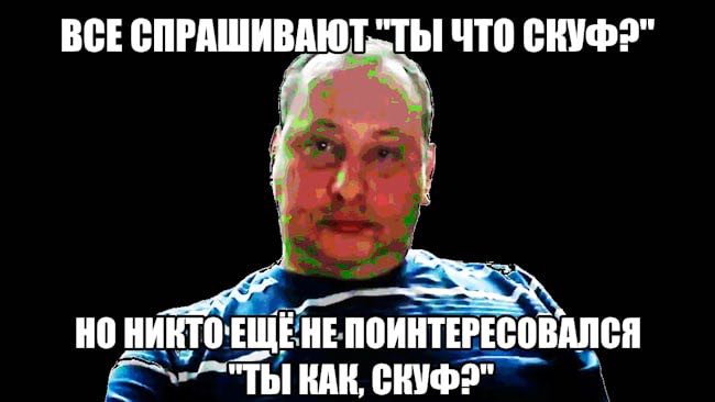 BCE ЧТО СКУФ?" НО НИКТО ЕЩЕНЕ ПОИНТЕРЕСОВАЛСЯ "ТЫ КАК, СКУф2"