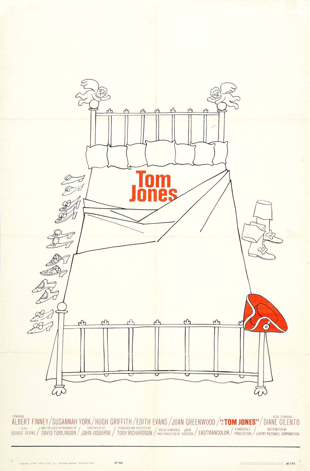 Том Джонс (1963)

Удивительная какофония недописанных идей, неудачных шуток, абсурдных ситуаций и невероятно глупого развития персонажа, вернее тотальное отсутствие какого-либо развития (последнее, с