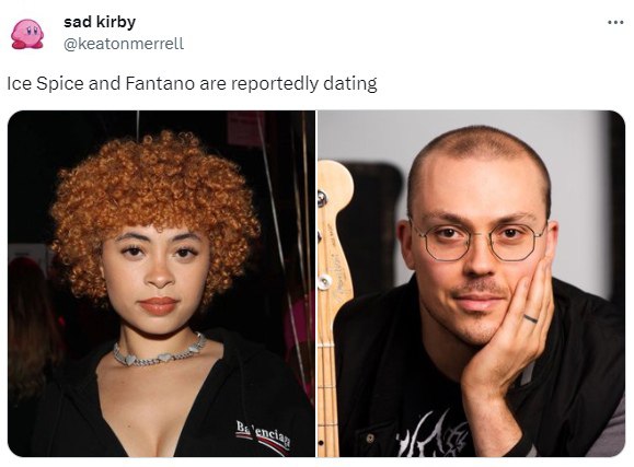 sad kirby @keatonmerrell Ice Spice and Fantano are reportedly dating 2 у