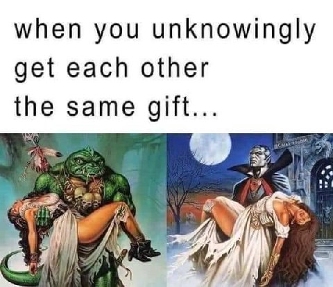 when you unknowingly get each other the same gift... i я