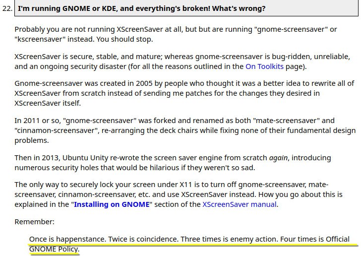 https://www.jwz.org/xscreensaver/faq.html#gnome-screensaver