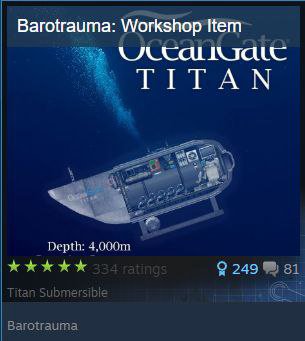 Barotrauma: Workshop Item ТТТАМ Depth: О 249