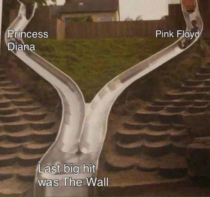 Princess Pink Floyd Diana Last big hit was The Wall