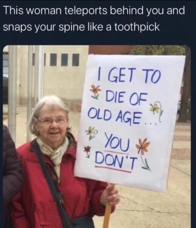 This woman teleports behind you and Snaps your spine like a toothpick GET ТО DIE OF. DON'T