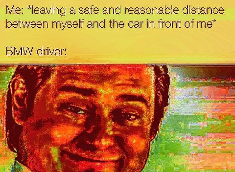 Me: “leaving а safe and reasonable distance between and the car in front of me" driver: SSS