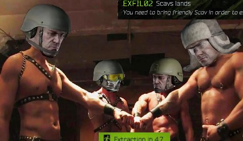EXFIL@2 Scavs lands You need to bring friendly Scav in to
