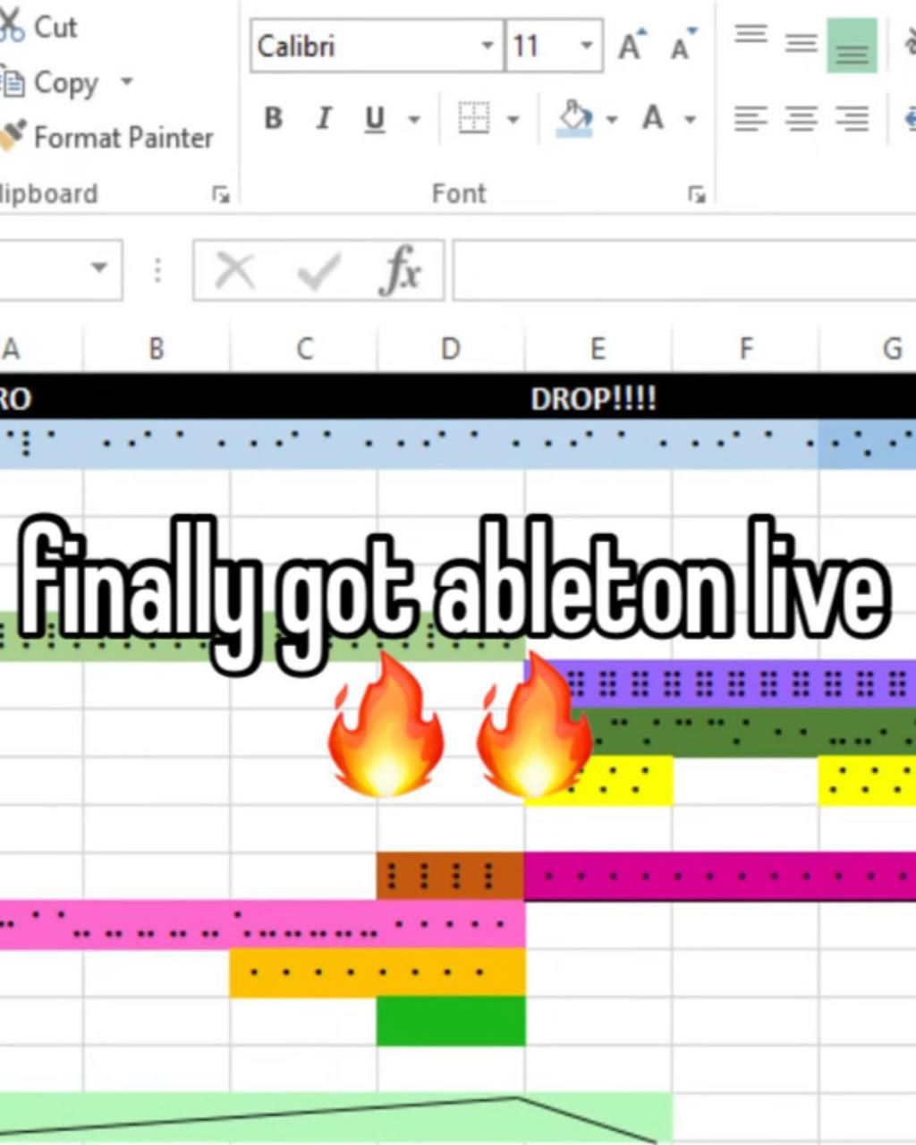 Calibri A 7 В Copy Format Painter Font A С О О ОКОР!!!! hinallyfgotyabletonlive