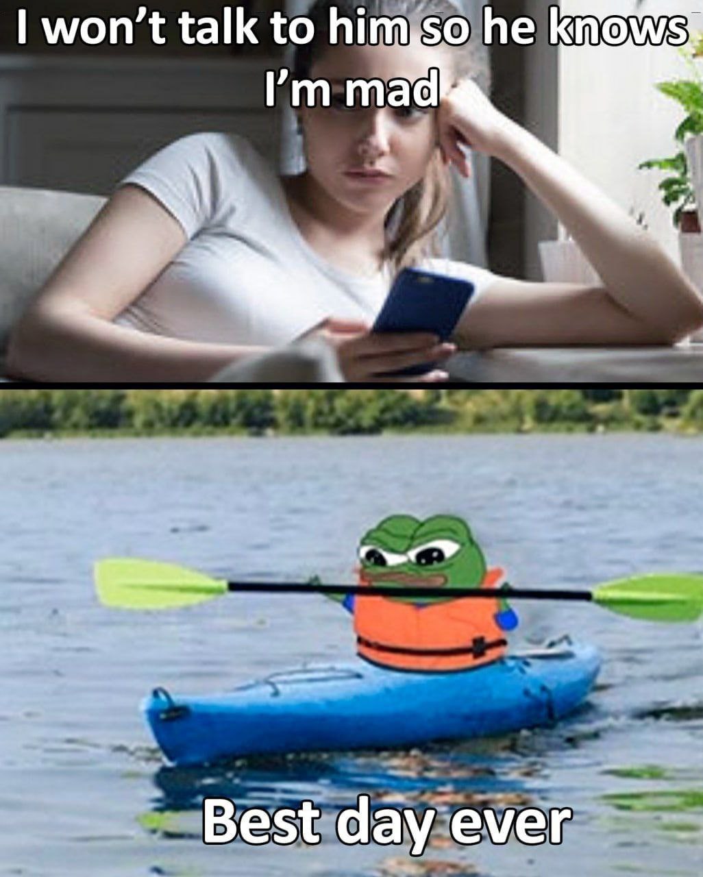 won’t talk to him,so he К Best day ever