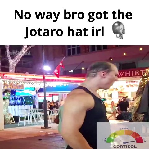 No way bro got the Jotaro hat irl IRE 4 CORTISOL