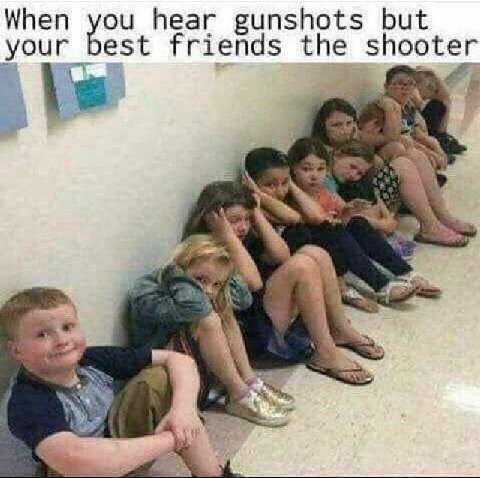 When you hear gunshots but your best friends the shooter