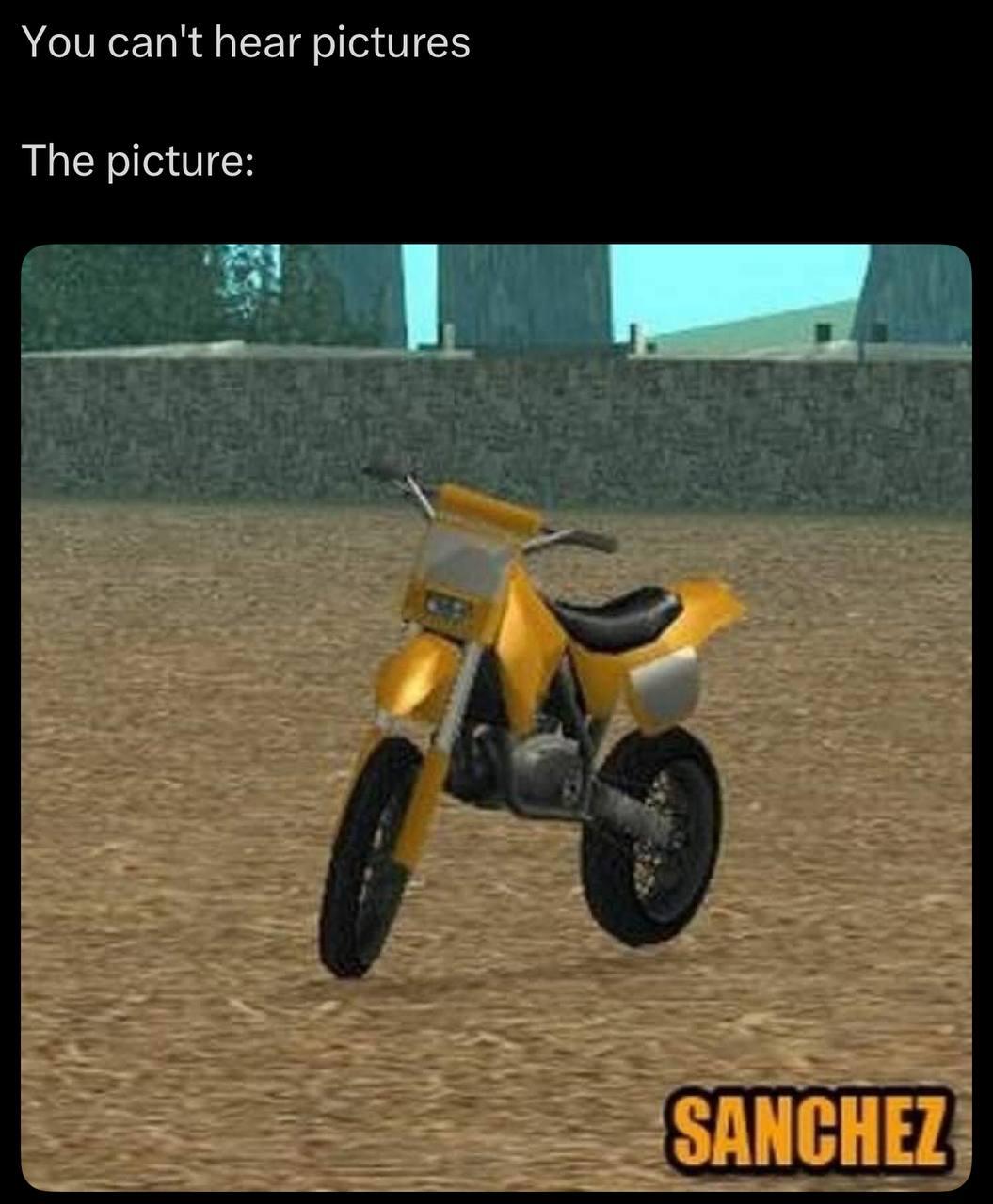 You can't hear pictures The picture: