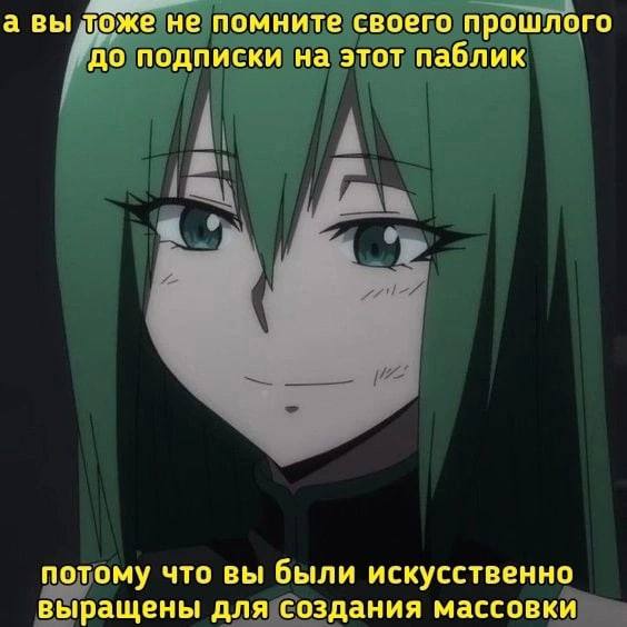 а вы тоже не помните своего прошлого до подписки на этот паблик потому что вы были искусственно выращены для создания массовки