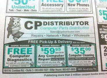 Ассеззогу: Мем Talk Text В С Computer Parts Distibutior NGS Network Retail Wholesale 5 FREE Pick-Up Delivery COUPON COUPON REQUIRED 95 $3 00 FREE} °59°:..| Computer Any Computer Compute Diagnostics Re