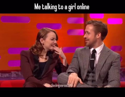 Me talking to a girl online