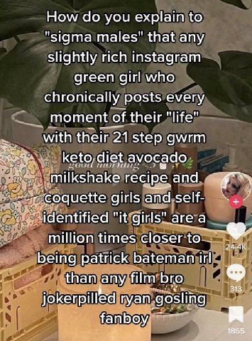 How you "sigma males" Slightly rich instagram™ green girl who A chronically posts’ every moment their, with their gwrm keto diet avocado. и milkshake. and, 91$ ата identified агета closer FAA. being р