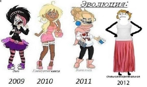 ‘Эволюция. `Эмо стильная и оригинальная 2009 2010 2011 2012