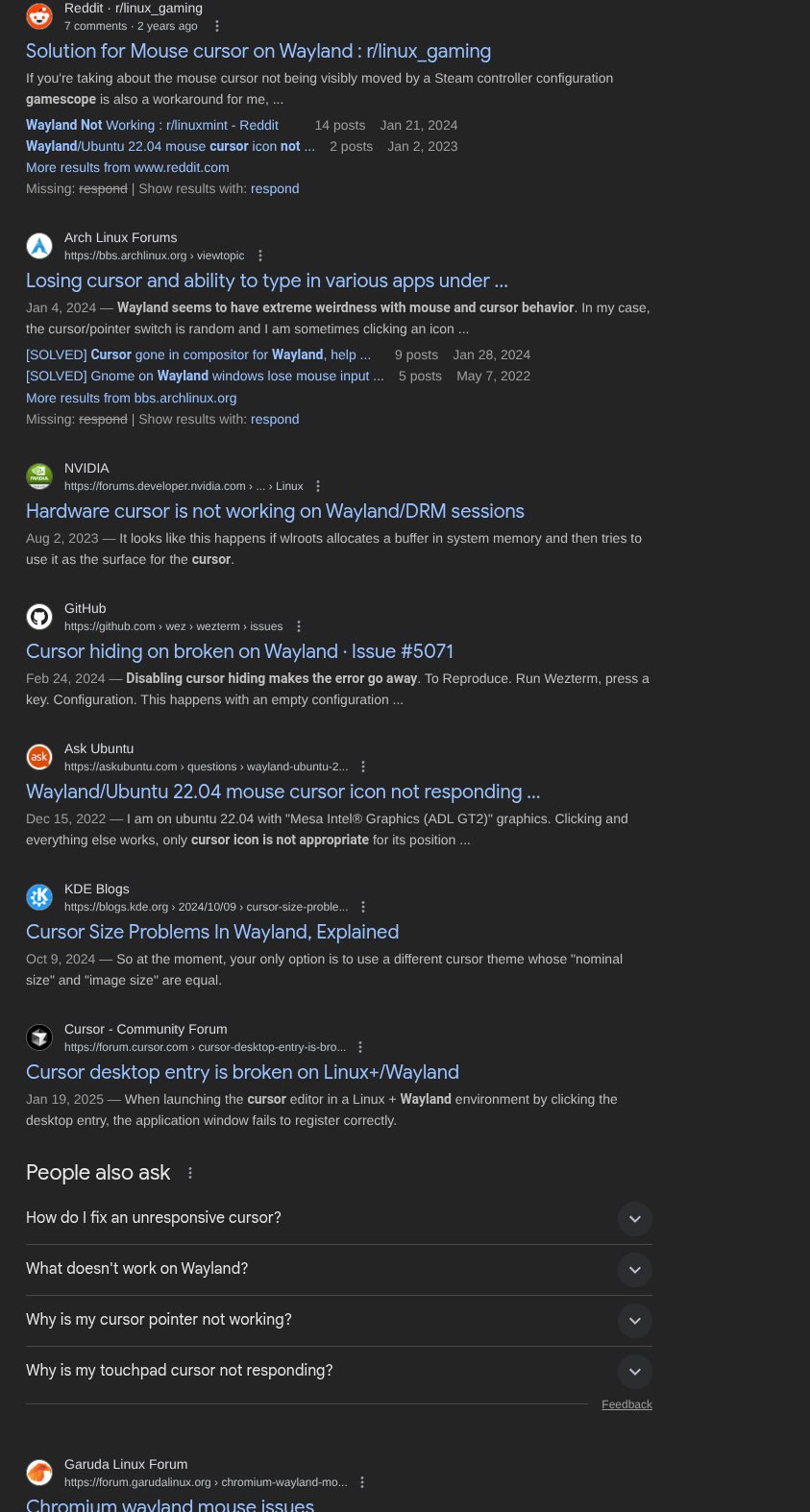 Reddit r/linux_gaming 2 адо Solution for Mouse cursor Wayland r/linux_gaming If you're taking about the mouse cursor not being visibly moved a Steam controller configuration gamescope is also a workar
