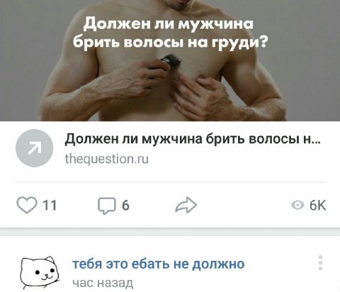 Должен ли мужчина брить волосы на груди? Должен ли мужчина брить волосы thequestion.ru тебя это ебать не должно час назад