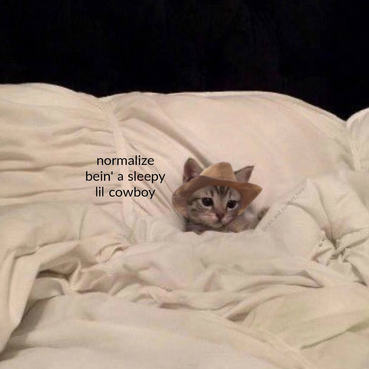 normalize bein’ a sleepy cowboy