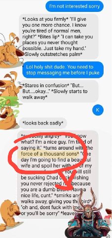 *Looks at you firmly* “I'll give you one more chance. know you're tired of normal men right?" *Bites lip* can take you places you never thought possible. Just take my hand." Slowly outstretches palm* 