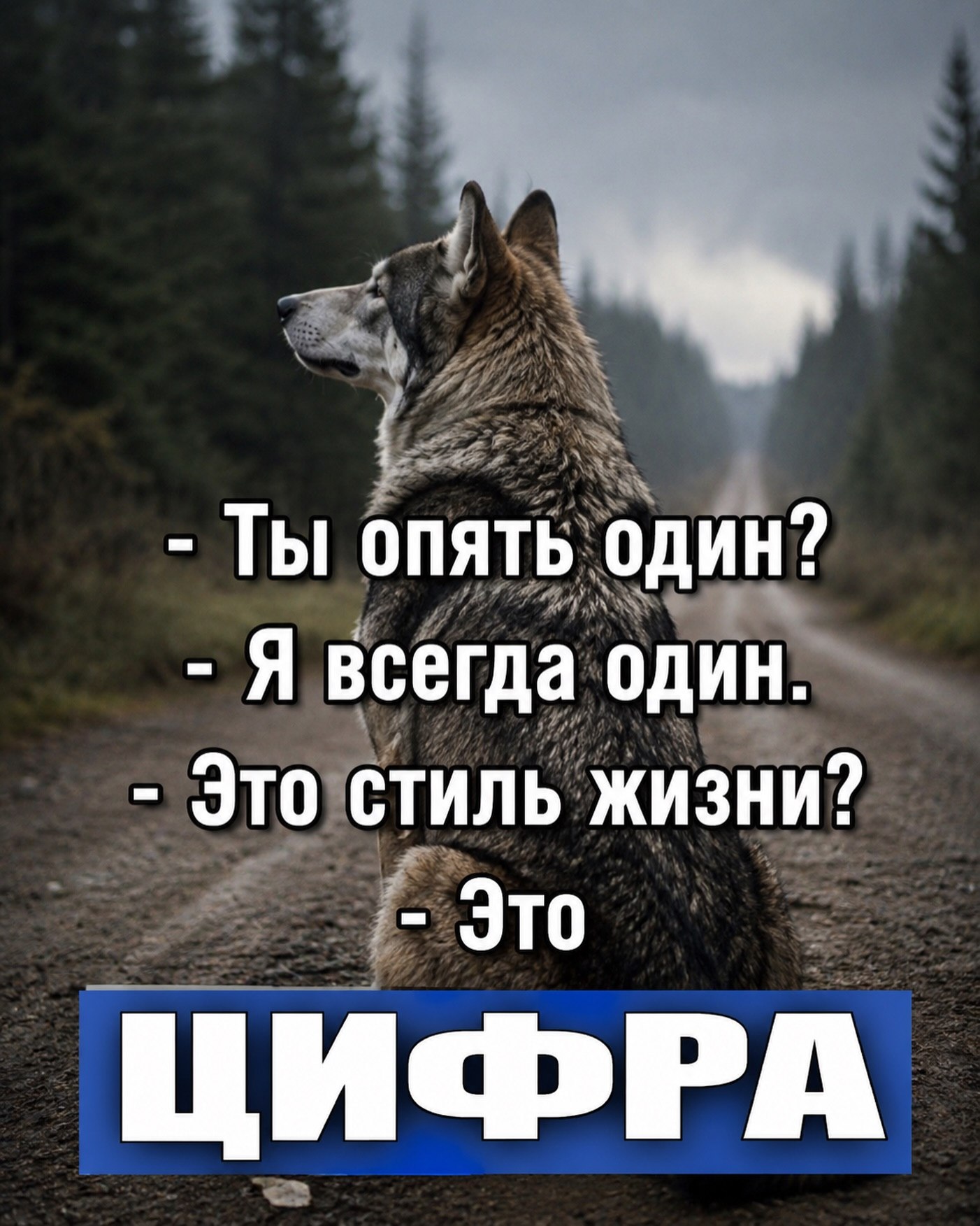 Ты опять один? Я всегда один. Это стиль жизни? Это ЦИФРА