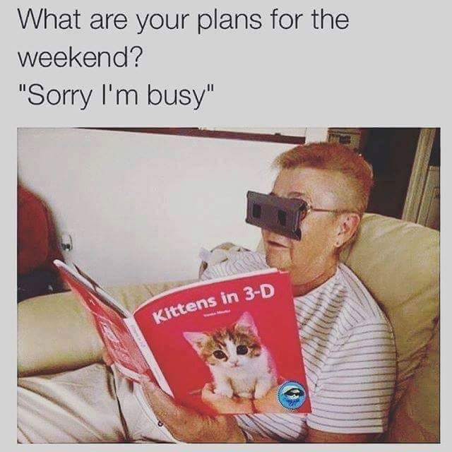 What are your plans for the weekend? busy"